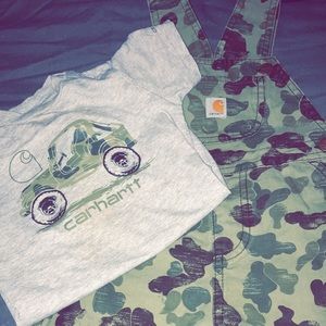 Carhatt overalls with shirt size 18-24 months